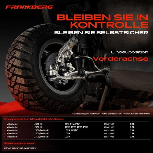 2x Traggelenk Vorderachse für Mitsubishi L 300 III Bus Kasten 300/Delica II 2.0L 2.4L 1.8L 1983-1996 Bild 2x Traggelenk Vorderachse für Mitsubishi L 300 III Bus Kasten 300/Delica II 2.0L 2.4L 1.8L 1983-1996