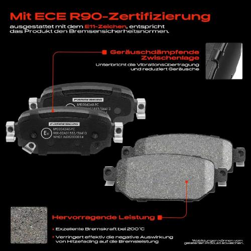 4x Bremsbeläge Hinterachse für Mazda 3 Stufenheck BM BN 1.5L 2.0L 2.2L 1.6L 2013-2019 Bild 4x Bremsbeläge Hinterachse für Mazda 3 Stufenheck BM BN 1.5L 2.0L 2.2L 1.6L 2013-2019