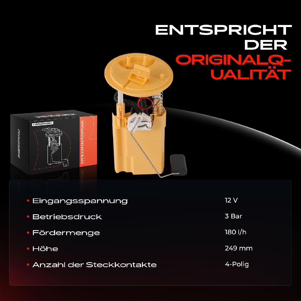 1x Kraftstoffpumpe für Alfa Romeo Mito 955 Fiat Grande Punto 199 Punto Punto Evo 1.2L 1.6L 1.9L Bj ab 2005