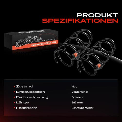 Frankberg 2x Fahrwerksfeder Vorderachse für BMW 3er E36 3er Compact 3er 1992-2000 Bild Frankberg 2x Fahrwerksfeder Vorderachse für BMW 3er E36 3er Compact 3er 1992-2000
