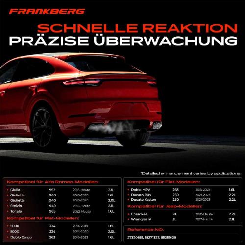 Frankberg 1x Abgastemperatursensor für Alfa Romeo Giulia Stelvio Fiat 500X 334 Jeep Cherokee Bild Frankberg 1x Abgastemperatursensor für Alfa Romeo Giulia Stelvio Fiat 500X 334 Jeep Cherokee