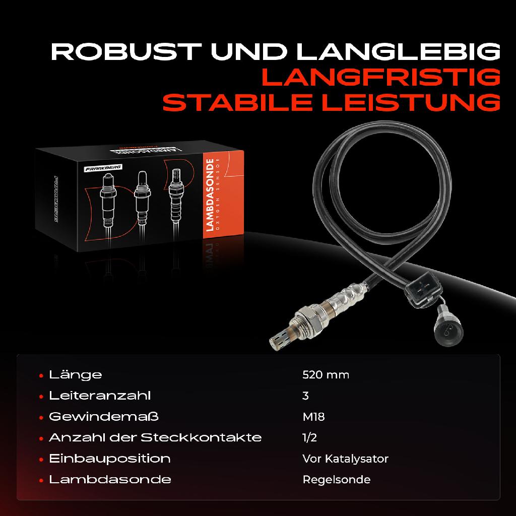 1x Lambdasonde Regelsonde Vor Katalysator für Audi 100 C4 80 B4 Renault Espace Lancia Fiat