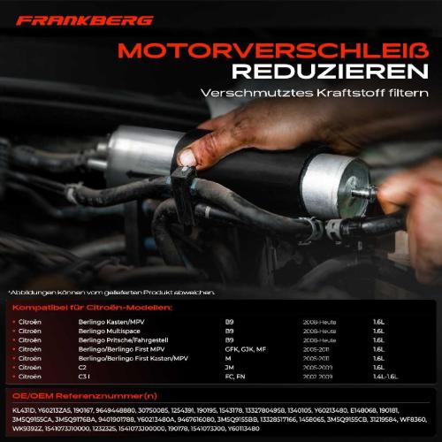 1x Kraftstofffilter für Ford Fiesta Focus 2 Citroën C3 C5 Peugeot 307 Bild 1x Kraftstofffilter für Ford Fiesta Focus 2 Citroën C3 C5 Peugeot 307