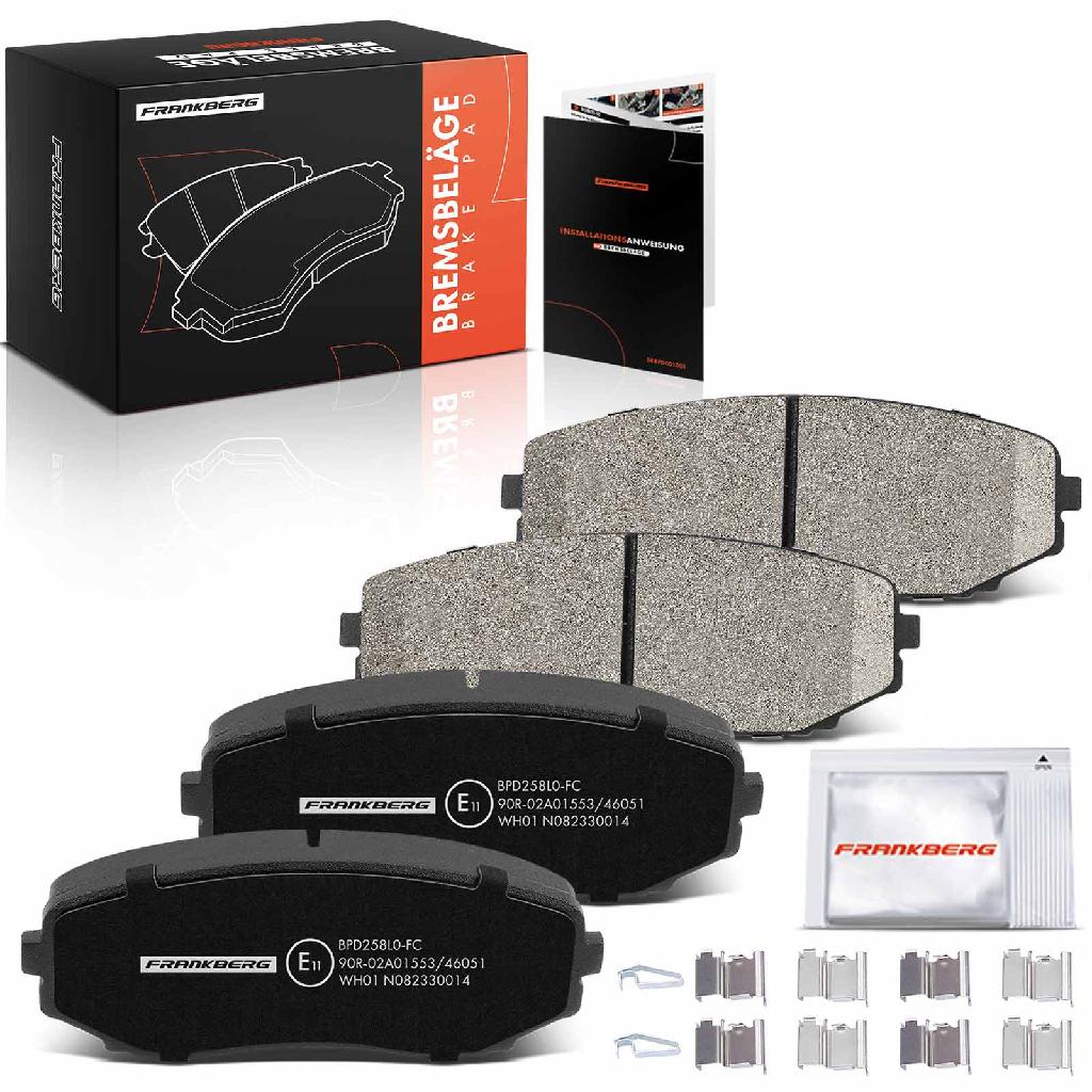Frankberg 4x Bremsbeläge Vorderachse für Mazda CX-7 ER CX-9 TB 2.2L 2.3L 2.5L 3.5L 3.7L 2006-2016