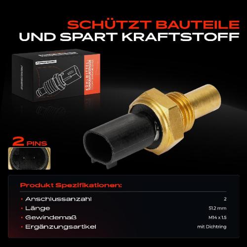 Frankberg 1x Sensor Kühlmitteltemperatur für Mercedes-Benz W202 S202 W210 S210 W124 W164 C208 Bild Frankberg 1x Sensor Kühlmitteltemperatur für Mercedes-Benz W202 S202 W210 S210 W124 W164 C208