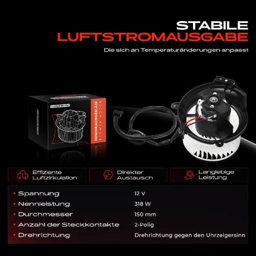 Frankberg 1x Gebläsemotor Innenraumgebläse für Mercedes-Benz 124 E-Klasse C124 W124 S124 A124 Bild Frankberg 1x Gebläsemotor Innenraumgebläse für Mercedes-Benz 124 E-Klasse C124 W124 S124 A124