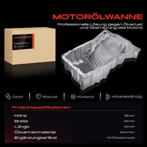 Frankberg 1x Ölwanne Motorölwanne für VW Passat Skoda Superb Audi A4 8D 8E A6 4B 1994-2008 1.6L 1.9L 2.0L Bild Frankberg 1x Ölwanne Motorölwanne für VW Passat Skoda Superb Audi A4 8D 8E A6 4B 1994-2008 1.6L 1.9L 2.0L