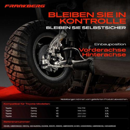 Frankberg 1x Querlenker Satz Vorderachse für Toyota Camry V2 2.2L 1996-2002 Bild Frankberg 1x Querlenker Satz Vorderachse für Toyota Camry V2 2.2L 1996-2002