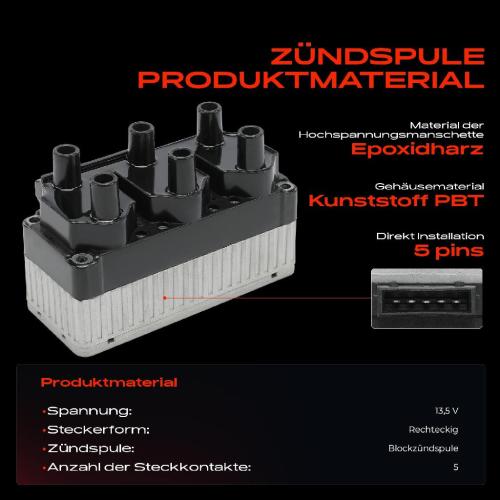 1x Zündspule Zündkerze für VW Golf III Variant Passat Sharan Transporter IV Mercedes-Benz V-Klasse 638/2 Bild 1x Zündspule Zündkerze für VW Golf III Variant Passat Sharan Transporter IV Mercedes-Benz V-Klasse 638/2