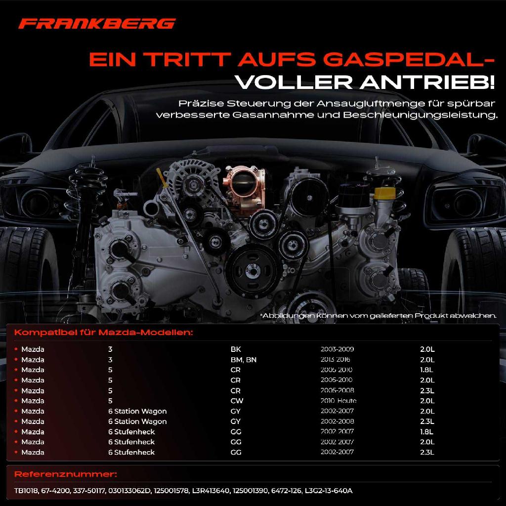 1x Drosselklappe Drosselklappenstutzen für Mazda 3 Stufenheck 5 6 Hatchback 2.0L 2.3L