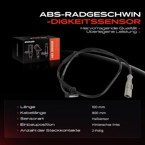 Frankberg 1x ABS Sensor Hinterachse links für Renault Twingo II CN0 Wind E4M 1.6L 1.2L Bj ab 2008 Bild Frankberg 1x ABS Sensor Hinterachse links für Renault Twingo II CN0 Wind E4M 1.6L 1.2L Bj ab 2008