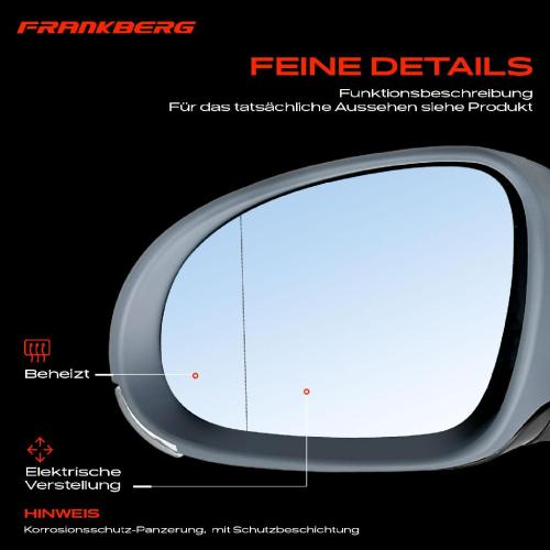 Frankberg 1x Außenspiegel Links für VW Passat Passat Variant 3C2 3C5 2005-2011 Bild Frankberg 1x Außenspiegel Links für VW Passat Passat Variant 3C2 3C5 2005-2011