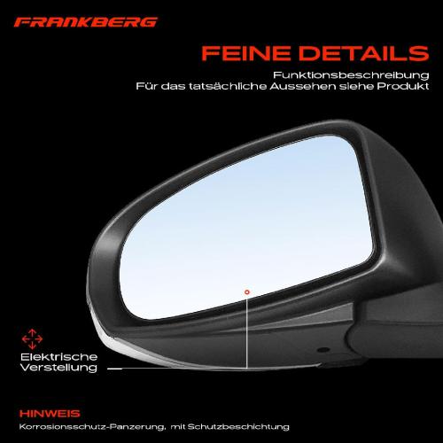 Frankberg 1x Außenspiegel Links für Toyota IQ J1 1.0L 1.3L 1.4L 2009-2015 Bild Frankberg 1x Außenspiegel Links für Toyota IQ J1 1.0L 1.3L 1.4L 2009-2015