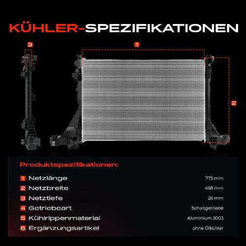 Frankberg 1x Kühler Wasserkühler Motorkühler für Nissan NV400 Opel Movano B Renault Master 3 Bild Frankberg 1x Kühler Wasserkühler Motorkühler für Nissan NV400 Opel Movano B Renault Master 3