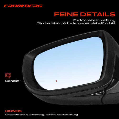 Frankberg 1x Außenspiegel Links für Hyundai Tucson TL TLE 1.6L 1.7L 2.0L 2015-2020 Bild Frankberg 1x Außenspiegel Links für Hyundai Tucson TL TLE 1.6L 1.7L 2.0L 2015-2020