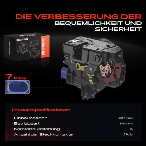 1x Türschloss Hinten Links für Audi A8 5.2L 3.0L 2.8L 3.1L 3.7L 3.9L 4.1L 4.2L 6.0L 2004-2007 Bild 1x Türschloss Hinten Links für Audi A8 5.2L 3.0L 2.8L 3.1L 3.7L 3.9L 4.1L 4.2L 6.0L 2004-2007