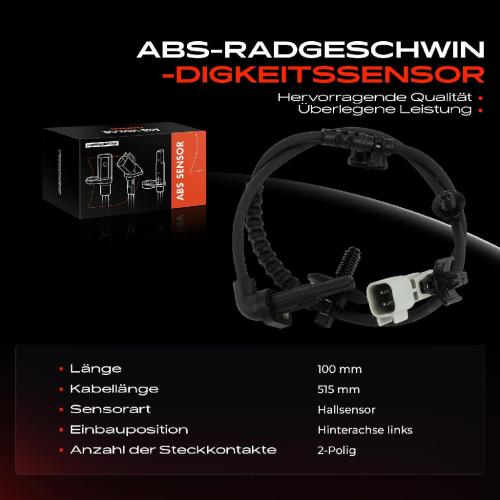 Frankberg 1x ABS Sensor Hinterachse links für Chevrolet Trax Opel Mokka/Mokka X 1.4L 1.6L 1.7L 1.8L Bj ab 2012 Bild Frankberg 1x ABS Sensor Hinterachse links für Chevrolet Trax Opel Mokka/Mokka X 1.4L 1.6L 1.7L 1.8L Bj ab 2012
