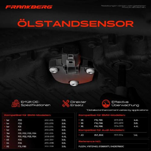 Frankberg 1x Ölstandsensor für VW Golf 7 Passat Beetle Audi A3 Q2 Q3 Seat Leon Bild Frankberg 1x Ölstandsensor für VW Golf 7 Passat Beetle Audi A3 Q2 Q3 Seat Leon