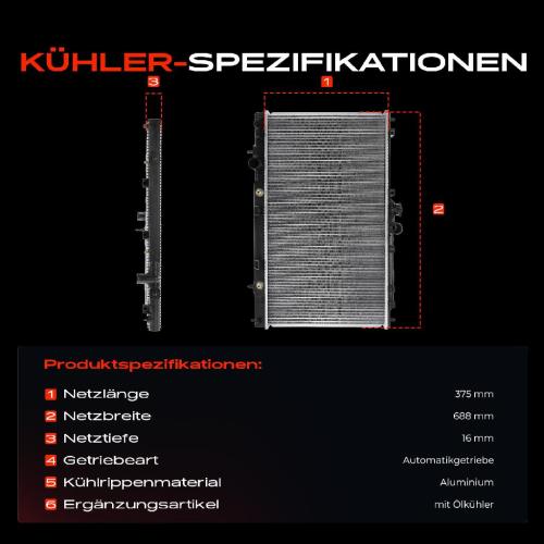 1x Kühler Wasserkühler Motorkühler für Mitsubishi Lancer CS3W CSA CSW 1.3L 2.0L Bild 1x Kühler Wasserkühler Motorkühler für Mitsubishi Lancer CS3W CSA CSW 1.3L 2.0L