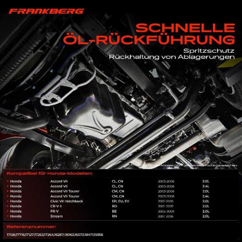 Frankberg 1x Ölwanne Motorölwanne für Honda Accord VII CR-V II Civic VII FR-V Stream Bild Frankberg 1x Ölwanne Motorölwanne für Honda Accord VII CR-V II Civic VII FR-V Stream