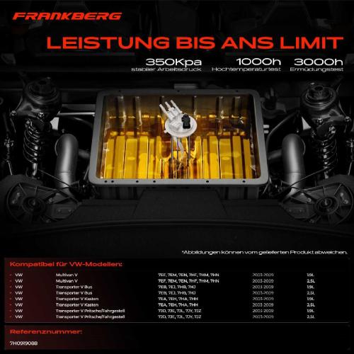 1x Kraftstoffpumpe für VW Multivan V Transporter Bus Kasten Pritsche/Fahrgestell 1.9L 2.5L 2003-2009 Bild 1x Kraftstoffpumpe für VW Multivan V Transporter Bus Kasten Pritsche/Fahrgestell 1.9L 2.5L 2003-2009