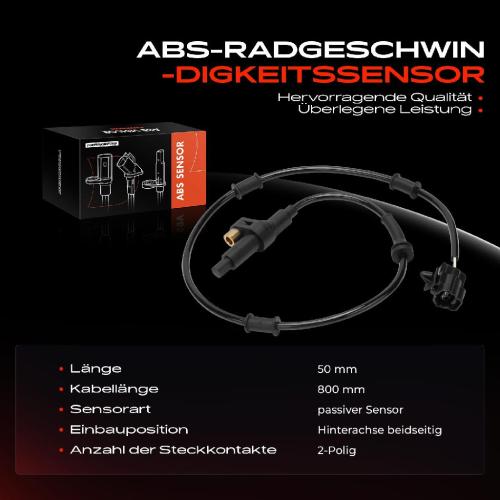 1x ABS Sensor Hinterachse beidseitig für Daewoo Matiz M100 M150 0.8L 1.0L 2001-2005 Bild 1x ABS Sensor Hinterachse beidseitig für Daewoo Matiz M100 M150 0.8L 1.0L 2001-2005