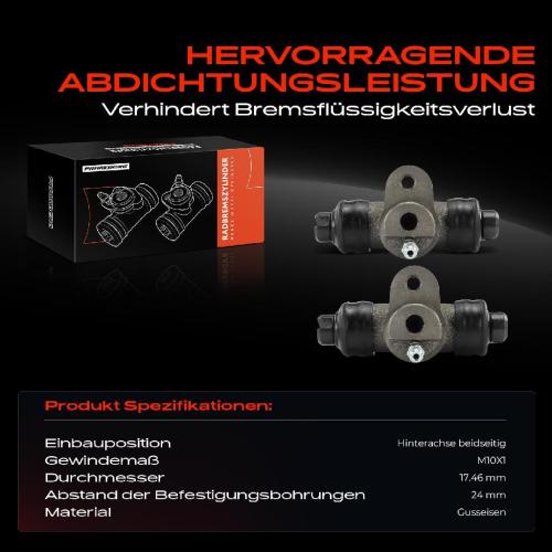 2x Radbremszylinder Hinten für VW Kaefer Cabriolet 181 Karmann Ghia Cabriolet Bild 2x Radbremszylinder Hinten für VW Kaefer Cabriolet 181 Karmann Ghia Cabriolet