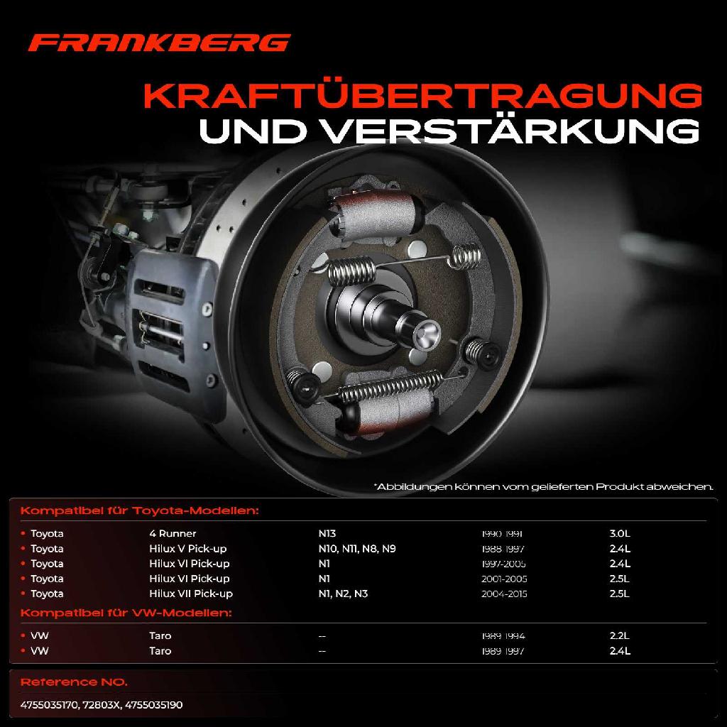 2x Radbremszylinder Hinten für VW Taro Toyota Hilux N1 1989-2011