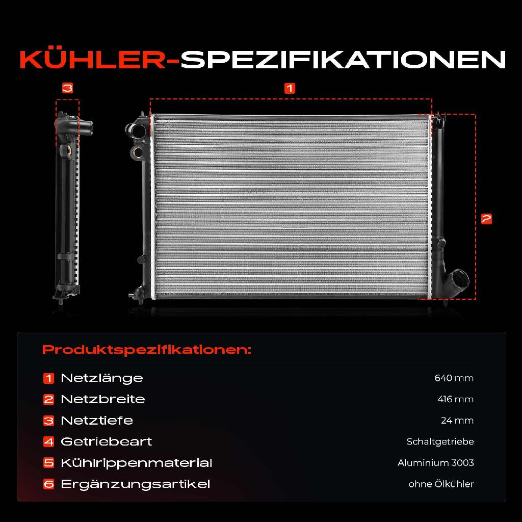 1x Kühler Wasserkühler Motorkühler für Peugeot 406 8B 8C 8E/F 2.0L