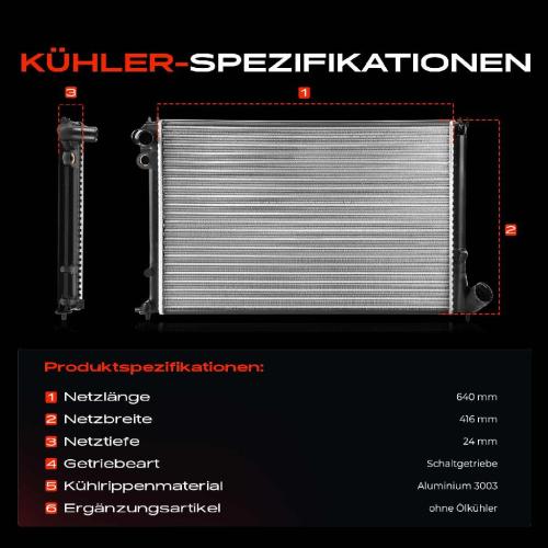 Frankberg 1x Kühler Wasserkühler Motorkühler für Peugeot 406 8B 8C 8E/F 2.0L Bild Frankberg 1x Kühler Wasserkühler Motorkühler für Peugeot 406 8B 8C 8E/F 2.0L