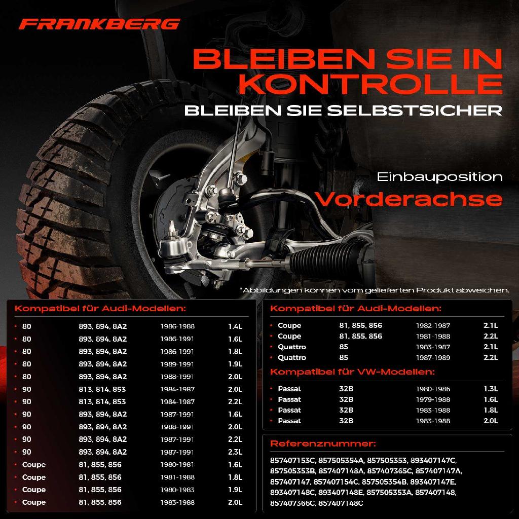 1x Querlenker Satz Vorderachse für VW Passat Stufenheck Variant Audi 80 90 Coupe Quattro 1978-1991