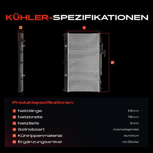 1x Kühler Wasserkühler Motorkühler für Mazda 6 Hatchback GH 2.0L 2007-2013 Bild 1x Kühler Wasserkühler Motorkühler für Mazda 6 Hatchback GH 2.0L 2007-2013