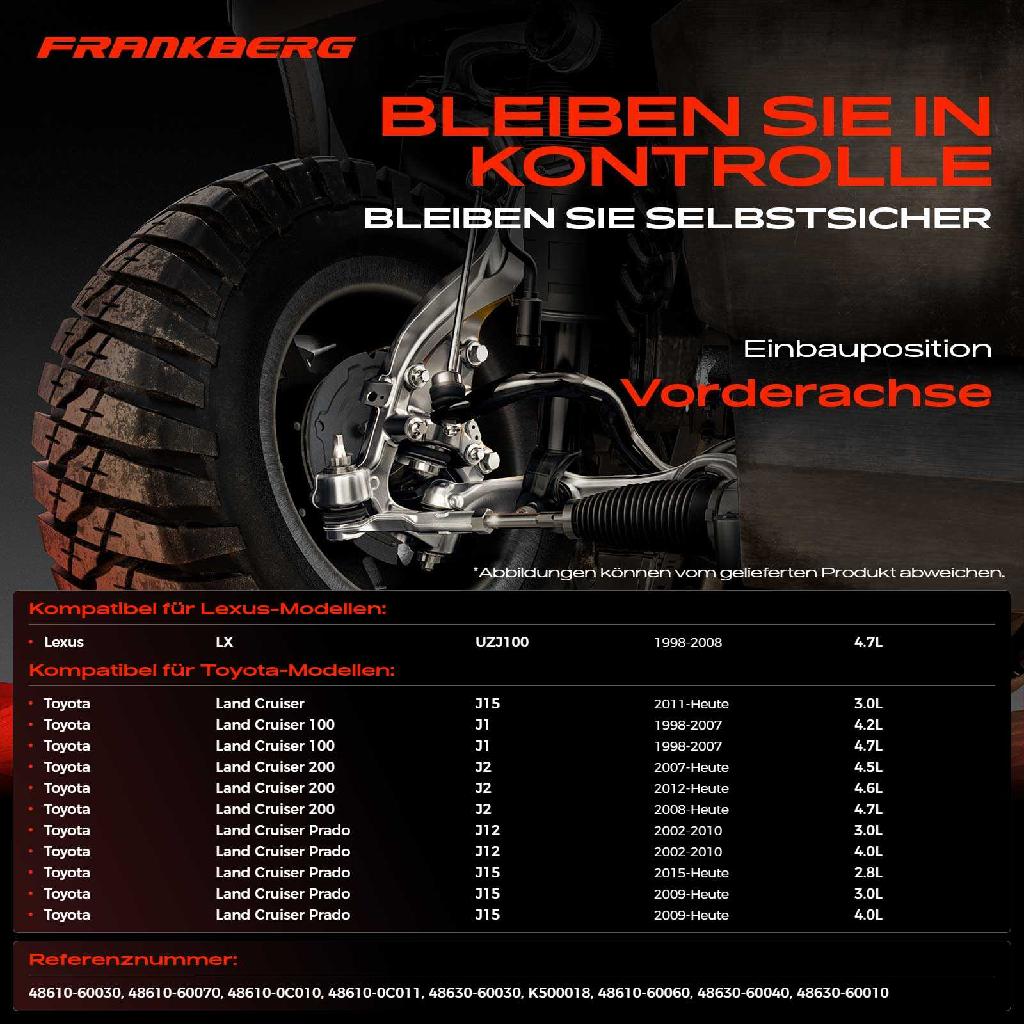2x Traggelenk Vorderachse für Lexus LX Toyota Land Cruiser 100 200 Prado Van 4.7L 4.2L 4.5L Bj ab 1998