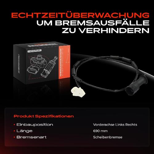 Frankberg 1x Warnkontakt Bremsbelagverschleiß Vorderachse für Opel Omega A V87 Senator B V88 Bild Frankberg 1x Warnkontakt Bremsbelagverschleiß Vorderachse für Opel Omega A V87 Senator B V88