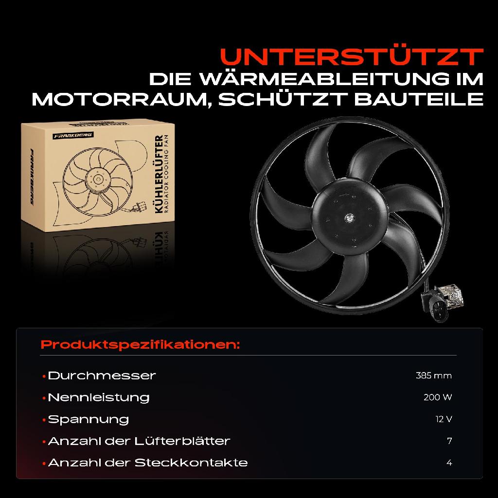 1x Motorkühller Einfachlüfter ohne Kühlerlüfterrahmen Opel Corsa C X01 Combo Tigra X04