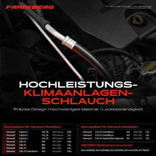 1x Hochdruckleitung Klimaanlage für Renault Clio IV BH KH Captur I 0.9 1.2L 1.5L Bild 1x Hochdruckleitung Klimaanlage für Renault Clio IV BH KH Captur I 0.9 1.2L 1.5L