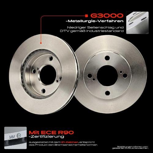 2x Bremsscheiben Vorderachse für Suzuki Ignis III FF MF 1.2L Bj ab 2016 Bild 2x Bremsscheiben Vorderachse für Suzuki Ignis III FF MF 1.2L Bj ab 2016