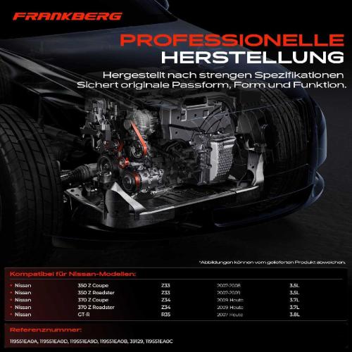 Frankberg 1x Spannrolle Riemenspanner für Nissan 350Z Z33 370Z Z34 GT-R R35 3.5L-3.8L Bild Frankberg 1x Spannrolle Riemenspanner für Nissan 350Z Z33 370Z Z34 GT-R R35 3.5L-3.8L