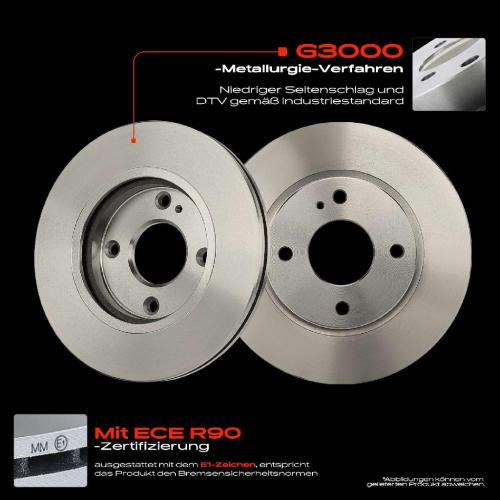 Frankberg 2x Bremsscheiben Vorderachse für Ford Fiesta VI Van 1.0L 1.2L 1.4L 1.5L 1.6L 2008-2018 Bild Frankberg 2x Bremsscheiben Vorderachse für Ford Fiesta VI Van 1.0L 1.2L 1.4L 1.5L 1.6L 2008-2018