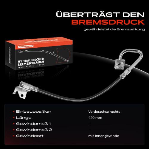 1x Bremsschlauch Bremsschläuche Vorderachse Rechts für Jeep Grand Cherokee 3 WH WK AWD Bild 1x Bremsschlauch Bremsschläuche Vorderachse Rechts für Jeep Grand Cherokee 3 WH WK AWD