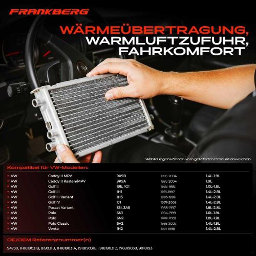 1x Wärmetauscher Innenraumheizung für Audi A3 8L1 Seat Ibiza II Skoda Octavia I Bild 1x Wärmetauscher Innenraumheizung für Audi A3 8L1 Seat Ibiza II Skoda Octavia I