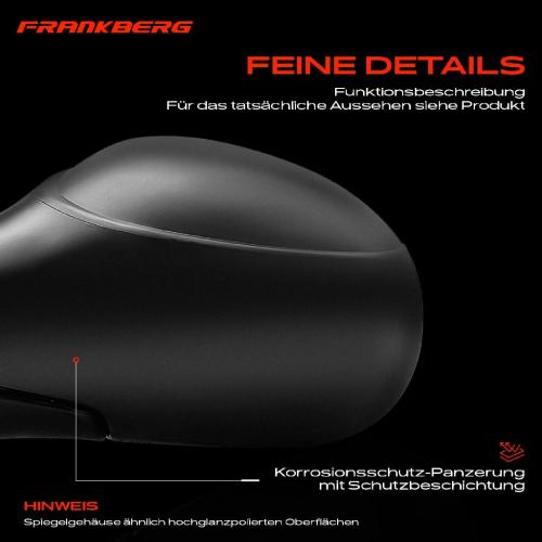 Frankberg 1x Außenspiegel Links für Citroën C2 JM 1.1L 1.4L 1.6L 2003-2012 Bild Frankberg 1x Außenspiegel Links für Citroën C2 JM 1.1L 1.4L 1.6L 2003-2012