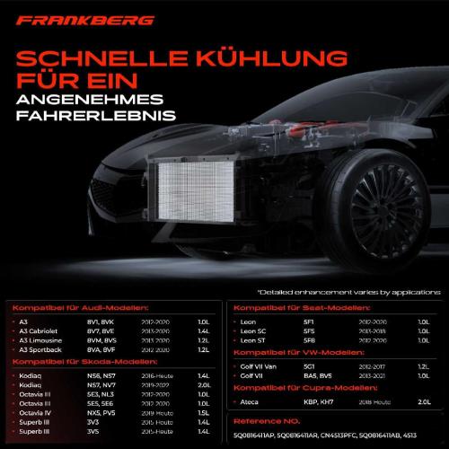 Frankberg 1x Kondensator Klimaanlage für VW Golf VII 5G1 Passat Skoda Octavia 3 Bild Frankberg 1x Kondensator Klimaanlage für VW Golf VII 5G1 Passat Skoda Octavia 3