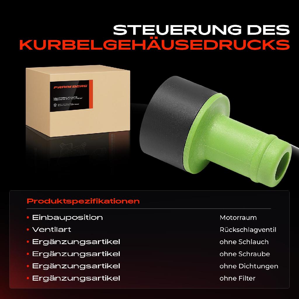 1x Ventil Kurbelgehäusentlüftung für VW Passat Audi 200 A4 TT Seat Exeo Skoda
