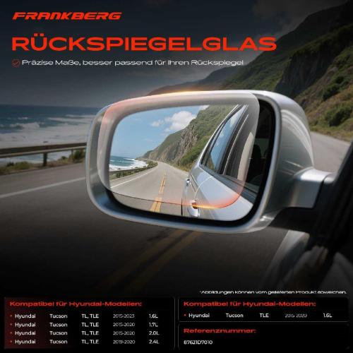 1x Spiegelglas Außenspiegel rechts für Hyundai Tucson Kasten/SUV TL TLE Bild 1x Spiegelglas Außenspiegel rechts für Hyundai Tucson Kasten/SUV TL TLE