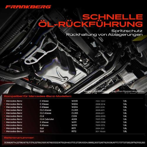 Frankberg 1x Ölwanne Motorölwanne für Mercedes-Benz W203 W204 CL203 C209 W211 W212 A207 S211 R171 R172 Bild Frankberg 1x Ölwanne Motorölwanne für Mercedes-Benz W203 W204 CL203 C209 W211 W212 A207 S211 R171 R172