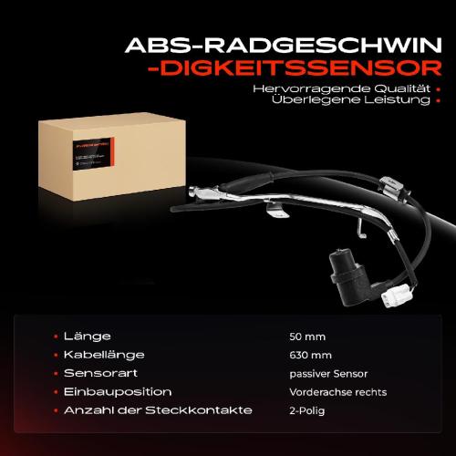 1x ABS Sensor Vorderachse rechts für Suzuki Alto FF HA24 1.1L 2004-2008 Bild 1x ABS Sensor Vorderachse rechts für Suzuki Alto FF HA24 1.1L 2004-2008