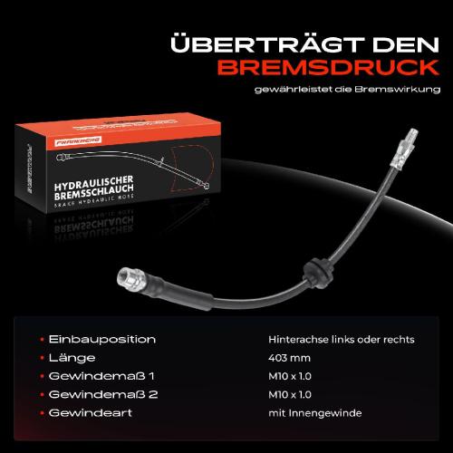 1x Bremsschlauch Bremsschläuche Hinterachse Links oder Rechts für Mazda 3 BK BL 5 CR19 CW Bild 1x Bremsschlauch Bremsschläuche Hinterachse Links oder Rechts für Mazda 3 BK BL 5 CR19 CW