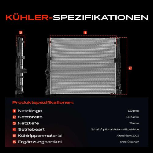 1x Kühler Wasserkühler Motorkühler für BMW 5er G30 G31 6 Gran G32 7er G11 G12 Bild 1x Kühler Wasserkühler Motorkühler für BMW 5er G30 G31 6 Gran G32 7er G11 G12