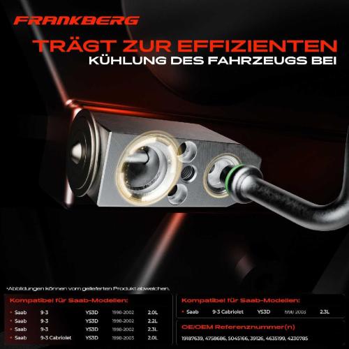 1x Expansionsventil Klimaanlage für Saab 9-3 YS3D Cabriolet 2.0L-2.3L 1998-2003 Bild 1x Expansionsventil Klimaanlage für Saab 9-3 YS3D Cabriolet 2.0L-2.3L 1998-2003